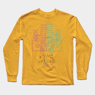 colorful district building Long Sleeve T-Shirt